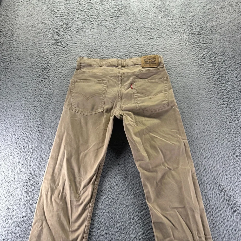 Levi's 511 Pant Boys 16 Brown Cotton‎ Chino Straight Ankle Slim Preppy Stretch